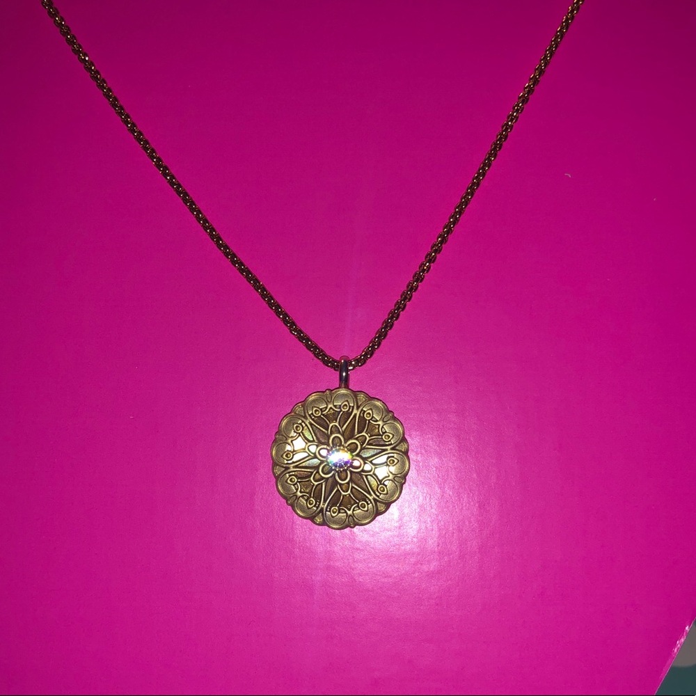 Medium Gold Sentiments Locket Necklace